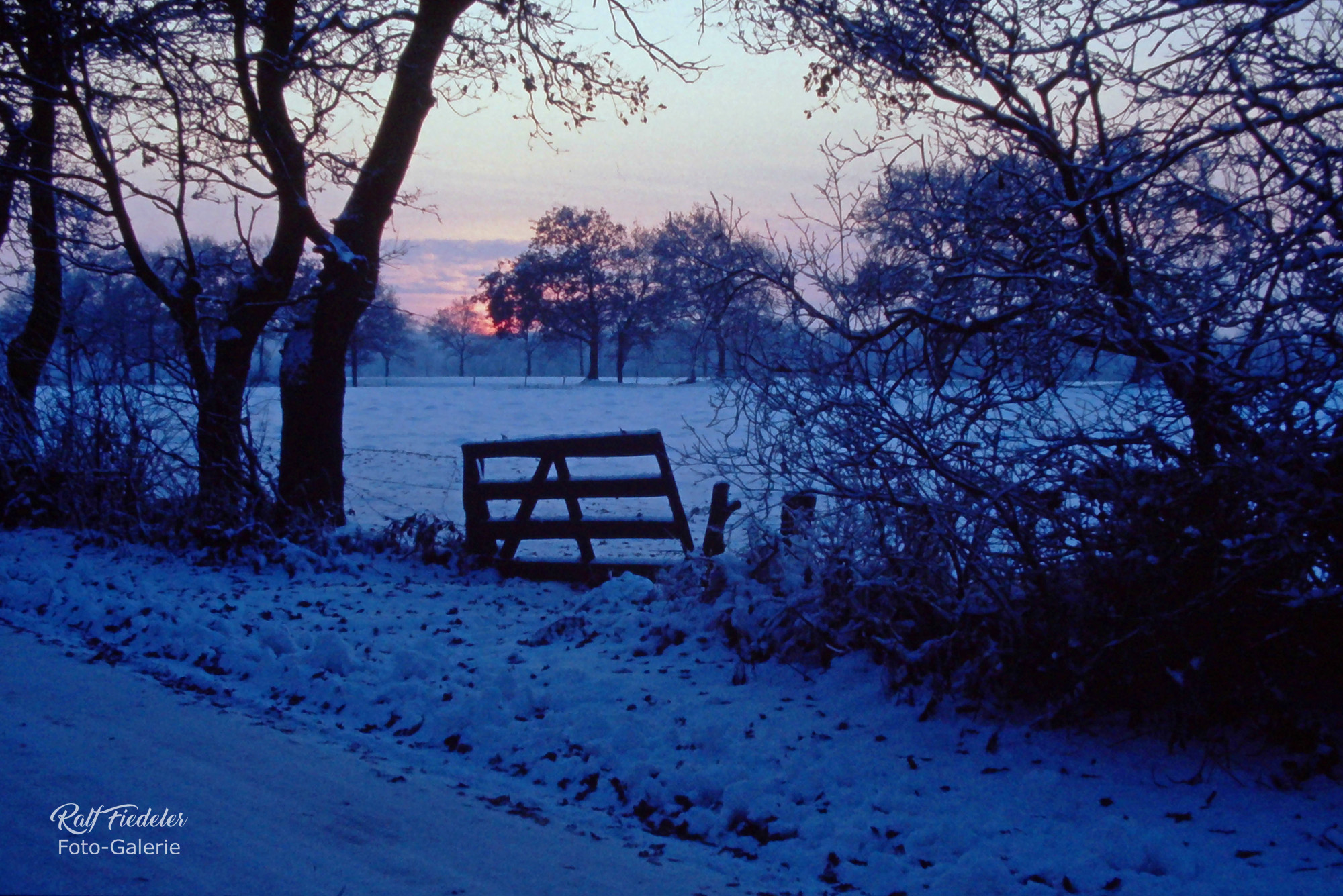 Gatter im Ginsterweg in Schortens tief verschneit