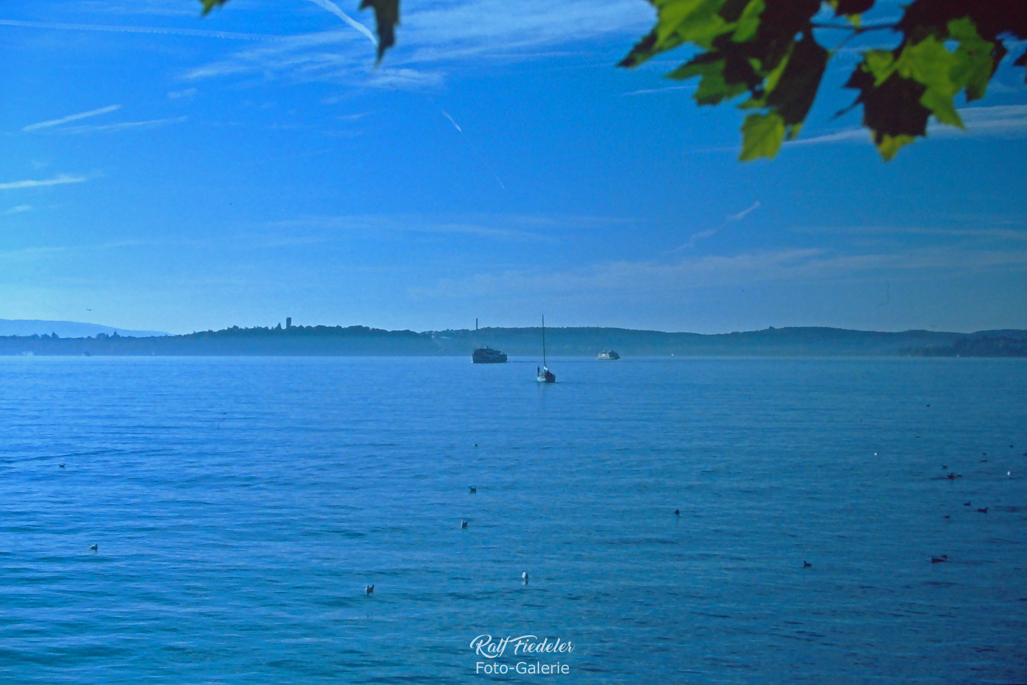 Der Bodensee in der Nähe von Meersburg fotografiert