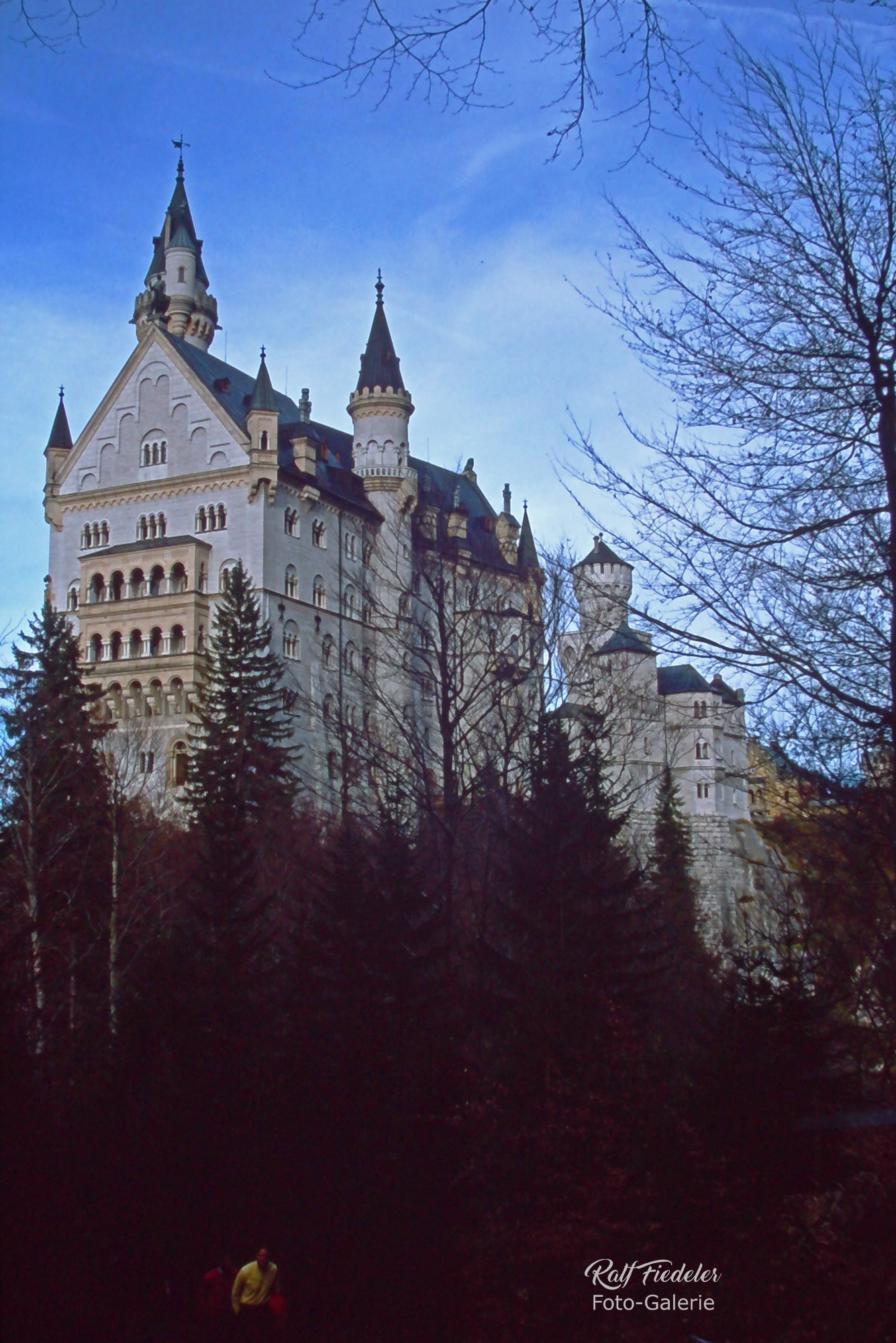 Schloss Neuschwanstein von schräg unten
