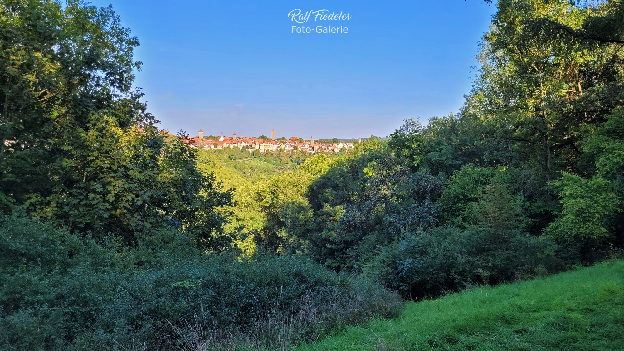 Rothenburg ob der Tauber von dem Aussichtspunkt Taubertal aus