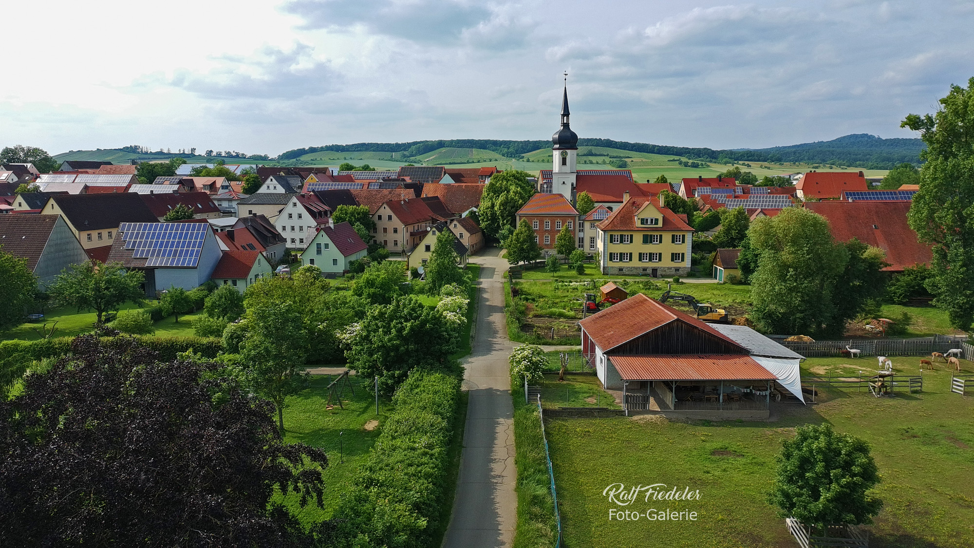 Ulsenheim von oben vom Gänseweiher aus