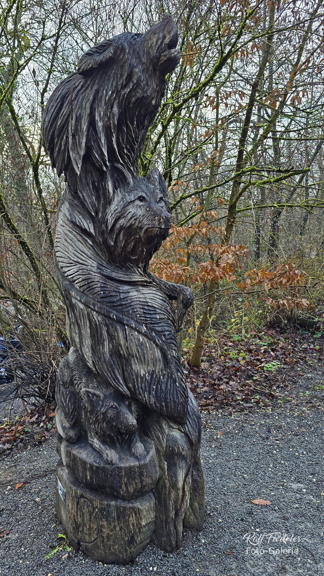 Skulptur beim Eingang zum Wildpark Bad Mergentheim