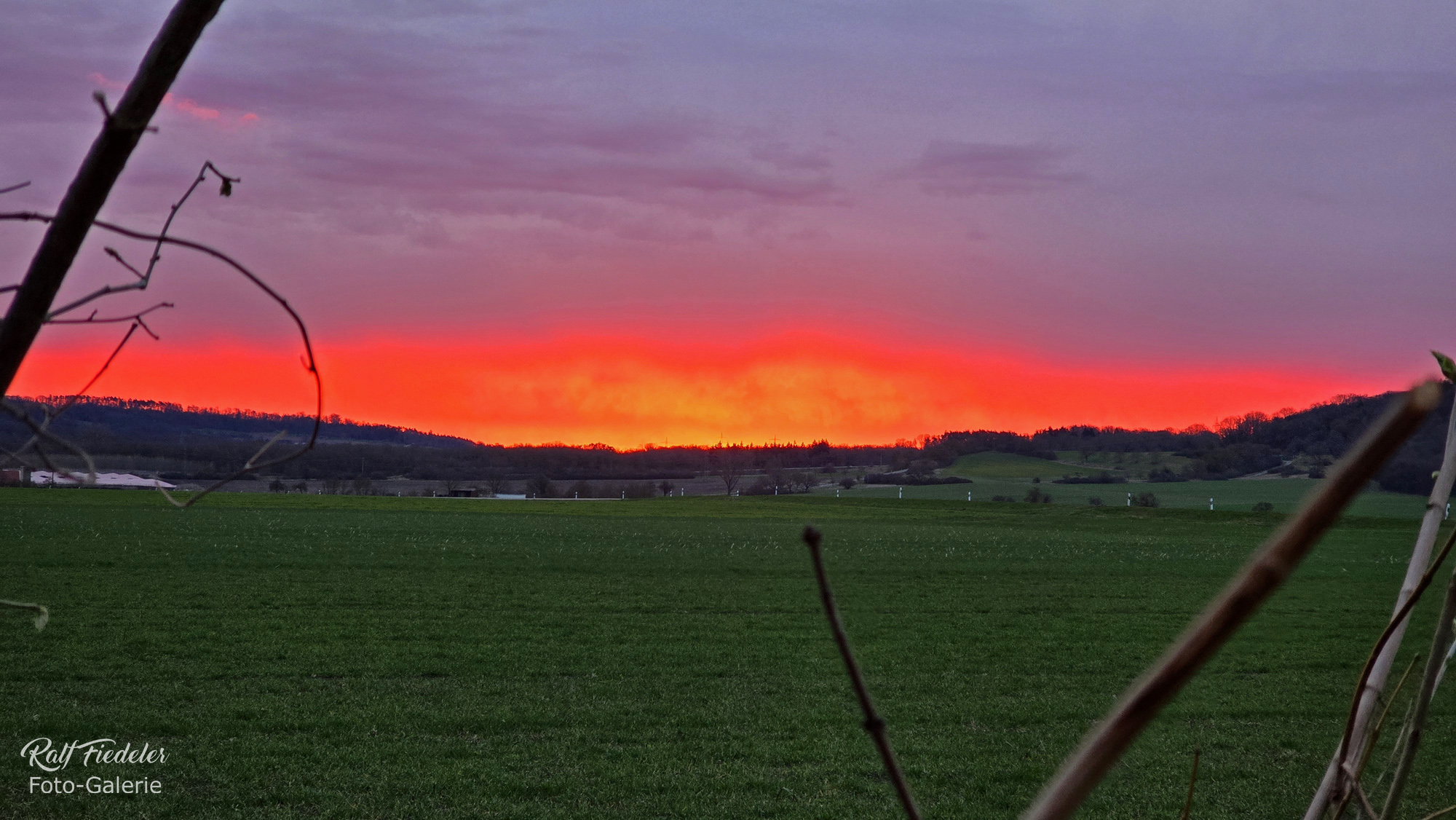 Morgenrot über der Frankenhöhe